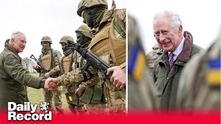 King Charles praises Ukraine’s ‘amazing’ army recruits as he visits UK training base