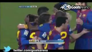 Messi Hattrick 4 Goals - Barcelona vs Valencia 5-1 - All Goals and Highlights 19/2/2012