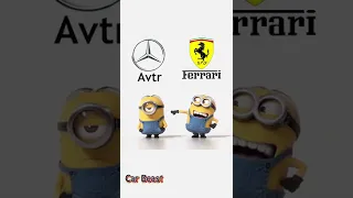 Mercedes Benz Vision Avtr    VS Ferrari minions style#shorts #tiktok #mercedes #ferrari #super