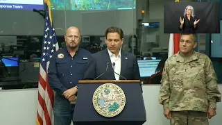 Press conference: Gov. Ron DeSantis on Tropical Storm Idalia ahead of Florida landfall