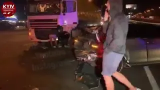 В Киеве произошло тройное ДТП