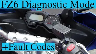 How to Enter Diagnostic Mode Yamaha FZ6 + Fault codes