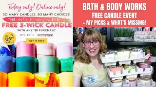 Bath & Body Works FREE CANDLE DEAL + My Picks & What's Missing!