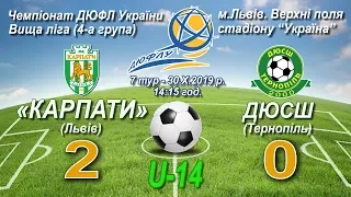 "Карпати" U-14 - ДЮСШ Тернопіль U-14 2:0 (1:0). Гра