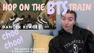All Aboard the BTS Train (On at Grand Central Station) | Dancer reacts