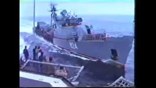 USS Caron getting rammed by the Russians in the Black Sea - Feb 1988