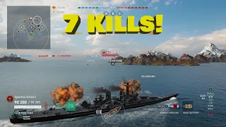 Insane Montana 7 Kill Hard Carry! (World of Warships Legends)