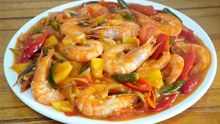 Udang Asam Manis ala Restoran, awas bikin kalap dan ketagihan makan ini..