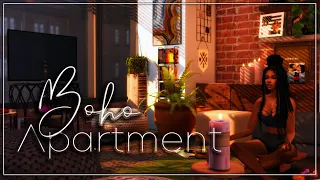 Messy Boho Apartment | Sims 4 Speed Build | CC Included | Stop Motion