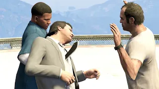 GTA V PC Franklin Kills Trevor And Michael (Editor Rockstar Movie Cinematic Short Film)