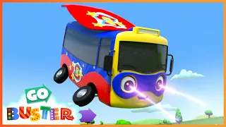 Super Hero Buster Saves the Day Song | Go Buster! | Bus Cartoons for Kids! | Funny Videos & Songs