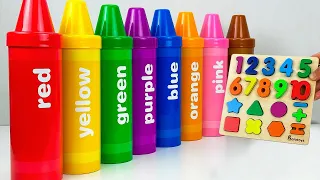 Best Learning Colors and Numbers with Pencil Surprises | Preschool Learning Toy Video For Kids