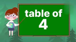 Table of 4 l Multiplication Table of 4 l 4 ka Pahada l Four Ka Table l 3 Ka Table l