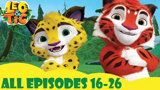 LEO and TIG 🦁 🐯 All epsodes in a row 16-26 ⭐ Cartoons collection 💚 Moolt Kids Toons Happy Bear