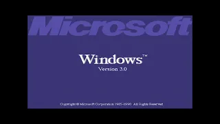Windows 3.0 Startup Screen - Microsoft 1990