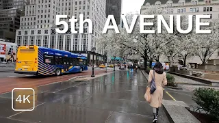 NEW YORK CITY Walking Tour (4K) 5th AVENUE