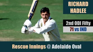 RICHARD HADLEE | 2nd ODI Fifty | 71 @ Adelaide | NZ vs IND | Benson & Hedges World Series 1986