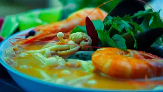 Tom Kha Seafood Soup: A Delicious Thai Coconut Soup For Seafood Lovers! Tom kha Soup Without Paste!