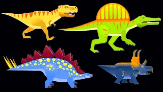 10 DINOSAURS RUN: TYRANNOSAURUS, SPINOSAURUS, STEGOSAURUS, DIABLOCERATOPS, BRACHIOSAURUS | 220121