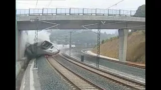 Una cámara grabó el accidente de tren en Santiago