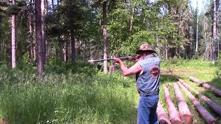 Recoil Demonstration: Ruger No. 1 .45-120 and .44 Mag Mares Leg