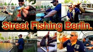 Как поймать окуня в Берлине. Street Fishing Berlin.Сначала пиво и сосиски) потом - рыбалка.