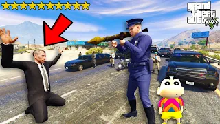 Franklin's Police BIGGEST ATTACK on PRESIDENT in GTA 5 | SHINCHAN and CHOP