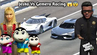 GTA 5: Franklin Doing Extreme Race With Jesko & Gemera😱😨Shinchan Fart On Kiara 🤮Ps Gamester