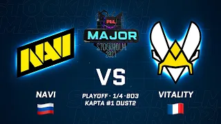 [RU] NAVI vs Vitality • Dust2 • Champions Stage • PGL Major Stockholm 2021