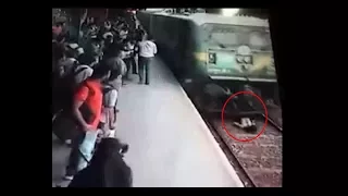 Mumbai: Miraculous escape of girl after train hits her on track