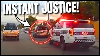 Road Rage & Instant Karma USA | Bad Drivers, Crashes, Angry Karens, Cops on Time, Brake Check [2024]