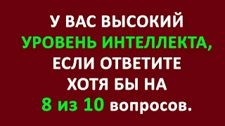 Сможете ответить на 8 из 10 вопросов? Проверьте вашу эрудицию