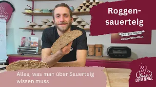 So gelingt Sauerteigbrot mit Roggenmehl zuhause // Reines Sauerteigbrot selber backen