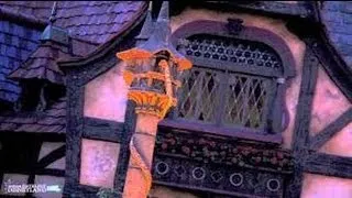 DIsneyland, Fantasy Faire: Rapunzel's Tower Lighting HD POV Disney at Dark