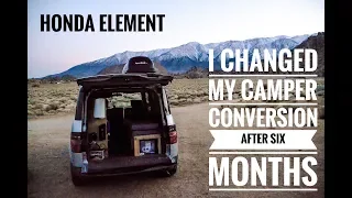 Honda Element: I Changed My Camper Conversion After Six Months