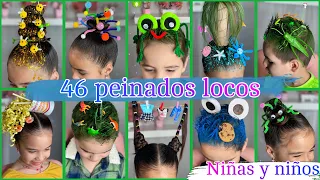 46 ideas de peinados locos para niñas y niños 👧🏻👦🏼