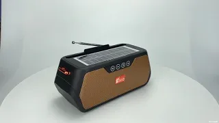 Bluetooth колонка FM радиоприемник Fepe FP-81-S с солнечной панелью