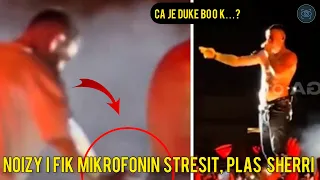 Noizy fik me qëllim mikrofonin Stresit gjatë koncertit (Video) - Acarohet keq Stresi