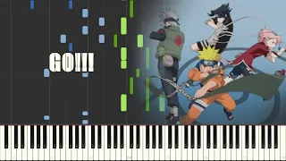 Naruto Opening 4 - GO!!! (Piano Synthesia)