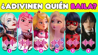 ¿Adivina El Personaje a Través Del Baile 🍄✨💎 Nimona, Merlina, Ladybug, Harley Queen, Peach, Cantar 2