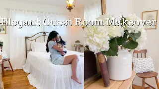 Gorgeous Guest Room Makeover! French Country, Vintage, Light Academia, Victorian | On a Budget