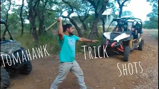 Insane Tomahawk Throwing Trick Shots!!