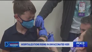 NY COVID hospitalizations rising in unvaccinated kids