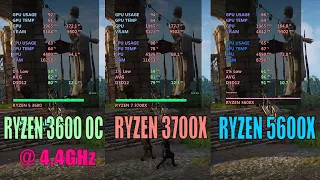 Ryzen 3600 OC vs Ryzen 3700x vs Ryzen 5600x