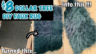 $8 DOLLAR TREE FAUX RUG DIY