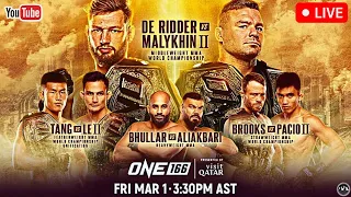ONE 166: De Ridder vs. Malykhin 2 | LIVE STREAM | MMA Championship | Fight Companion | Qatar