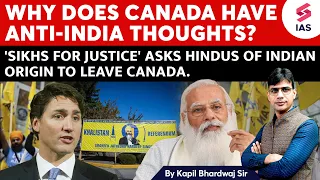 Sikhs for Justice asks Hindus of Indian origin to leave Canada | India-Canada | Kapil sir #upsc