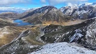 Winter comes to Porters Pass - by Drone