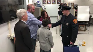 Suffolk County Police Officer Reunites With Family He Saved From Fire