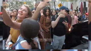 Selena Gomez Being Mobbed With Fans In New York